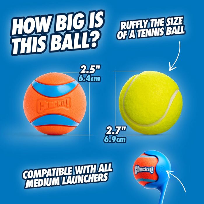 Chuckit! Ultra Medium Bouncy Fetch Balls For Dog - Image 2